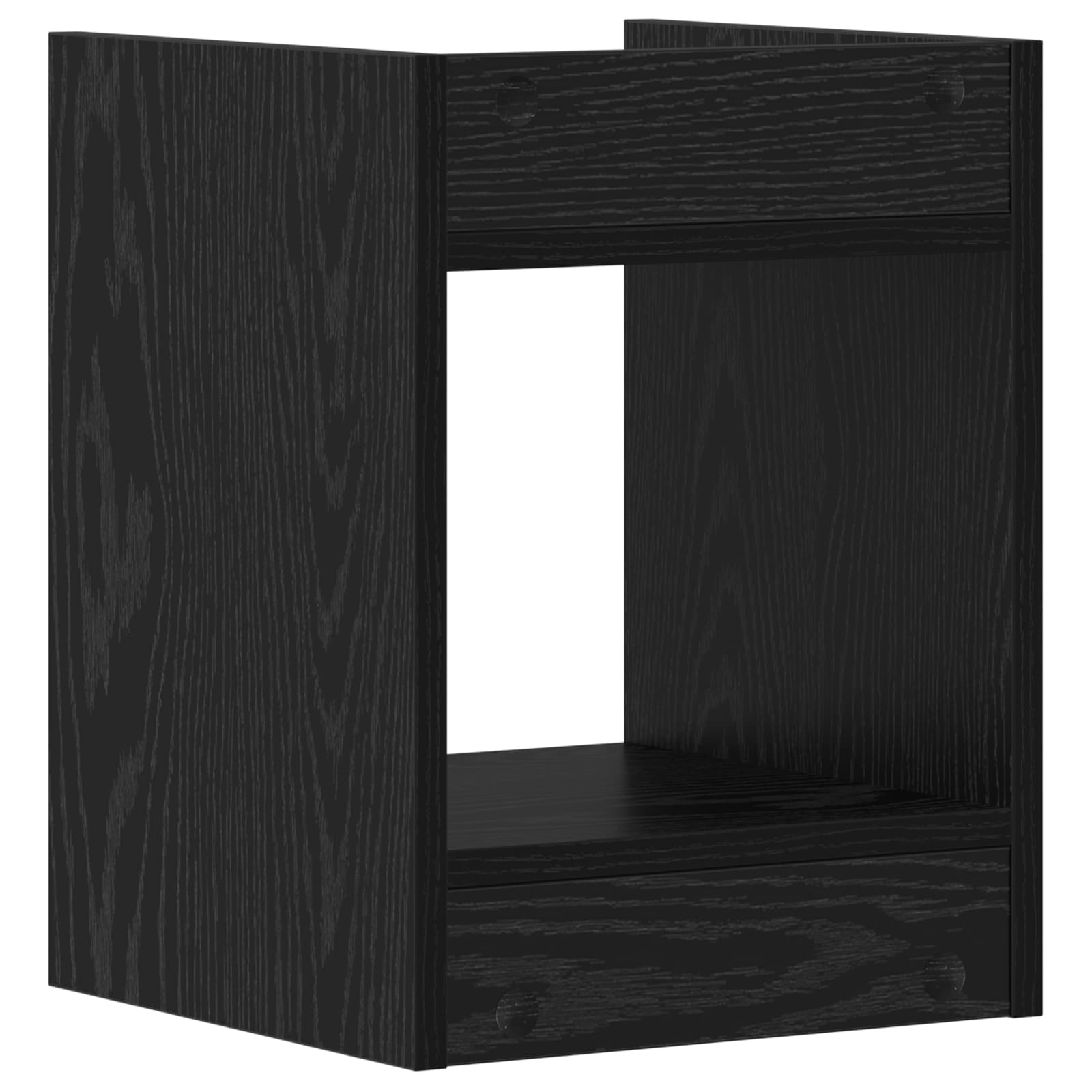 Supporto per piante con lo scaffale Rovere Nero 30 x 30 x 40 cm | homemem39