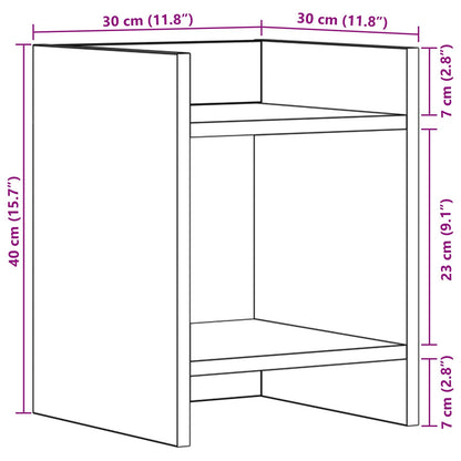 Supporto per piante Rovere Nero 30 x 30 x 40 cm | homemem39