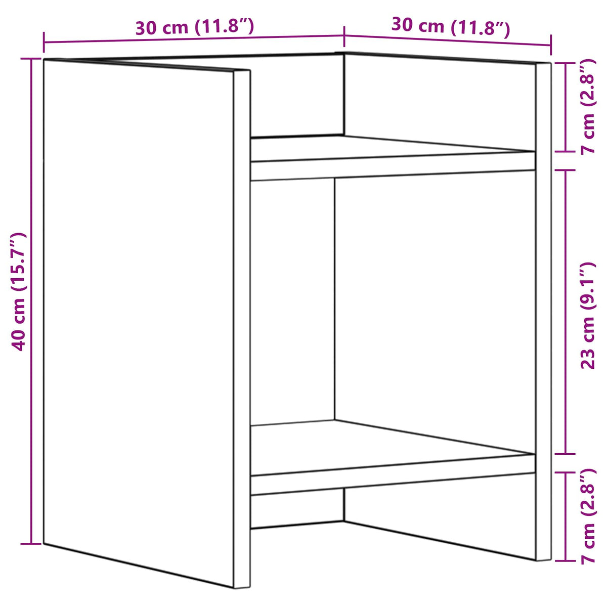 Supporto per piante Rovere Sonoma 30 x 30 x 40 cm | homemem39