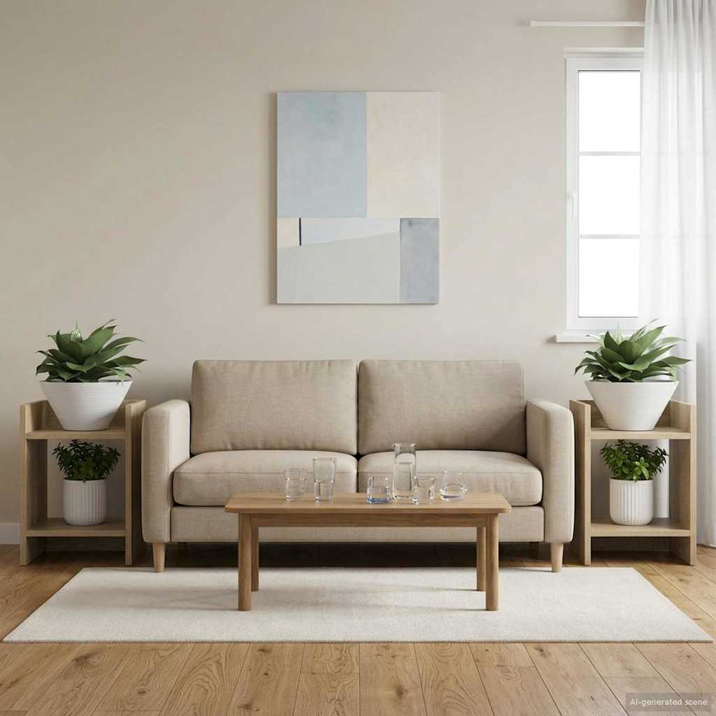 Supporto per piante 2 pcs Rovere Sonoma 30 x 30 x 40 cm | homemem39