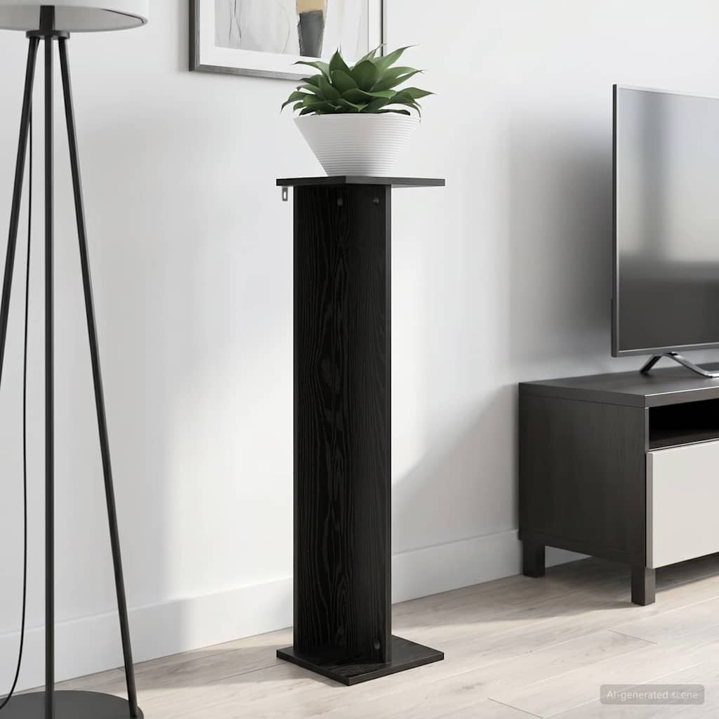 Supporto per piante Rovere Nero 25 x 25,5 x 100,5 cm | homemem39