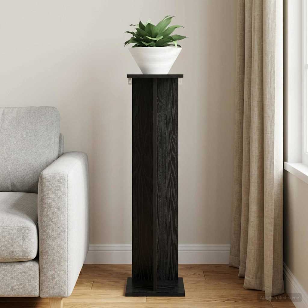 Supporto per piante Rovere Nero 25 x 25,5 x 100,5 cm | homemem39