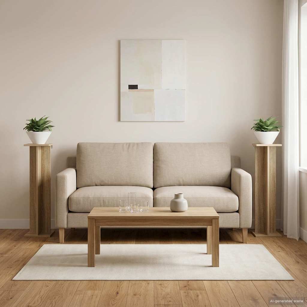 Supporto per piante 2 pcs Rovere Sonoma 25 x 25,5 x 100,5 cm | homemem39