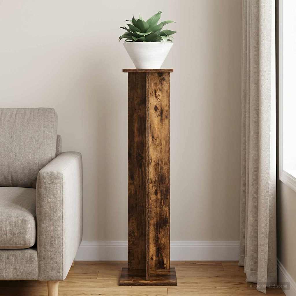Supporto per piante Quercia Affumicata 25 x 25,5 x 100,5 cm | homemem39