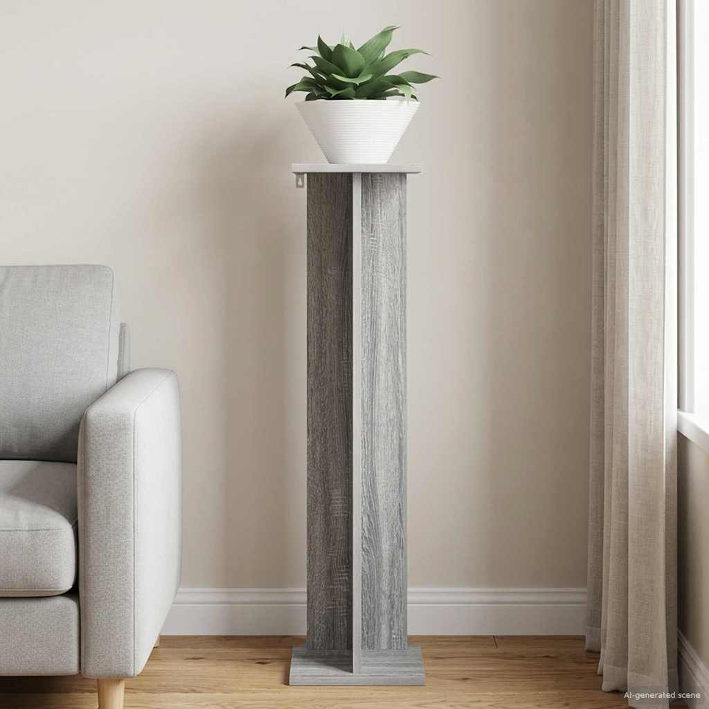 Supporto per piante Sonoma grigia 25 x 25,5 x 100,5 cm | homemem39
