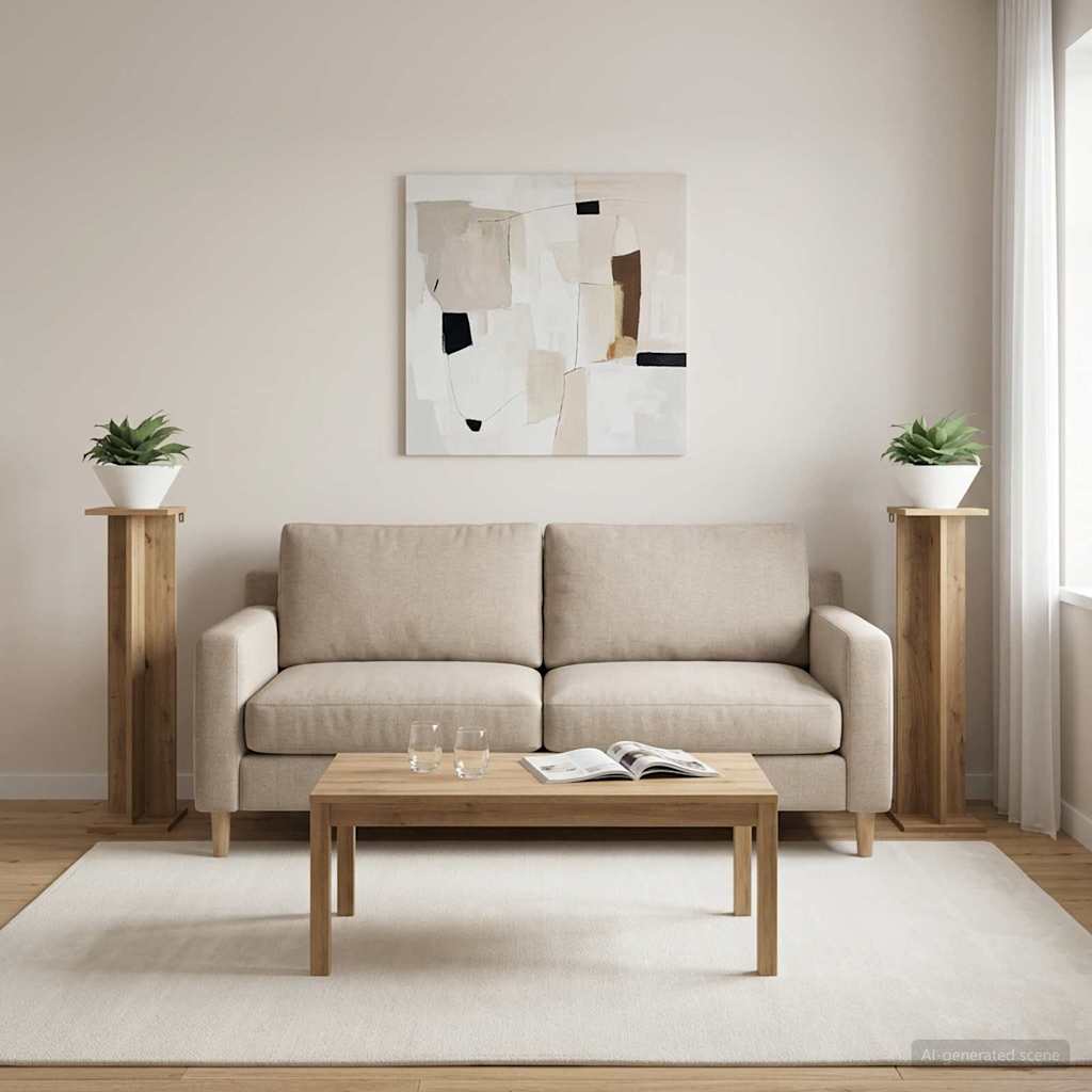 Supporto per piante 2 pcs Rovere Artigianale | homemem39