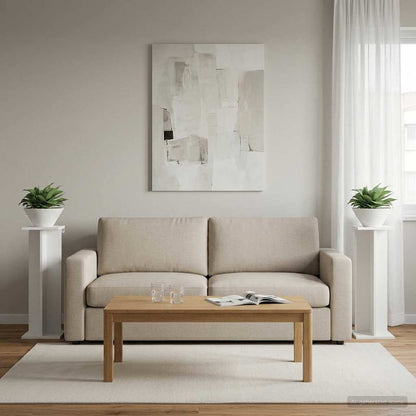 Supporto per piante 2 pcs Bianco 25 x 25,5 x 80,5 cm | homemem39