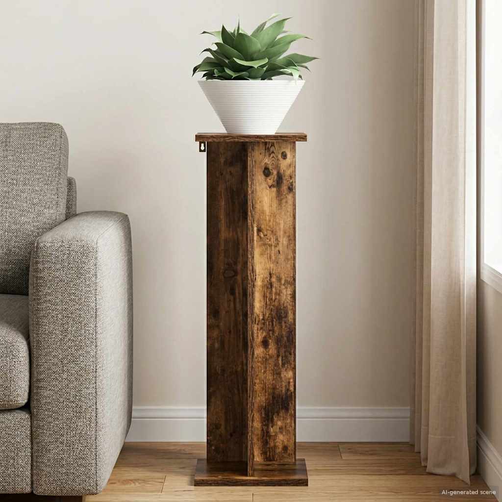 Supporto per piante Quercia Affumicata 25 x 25,5 x 80,5 cm | homemem39