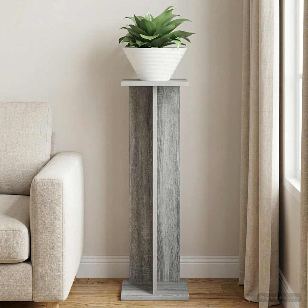 Supporto per piante Sonoma grigia 25 x 25,5 x 80,5 cm | homemem39