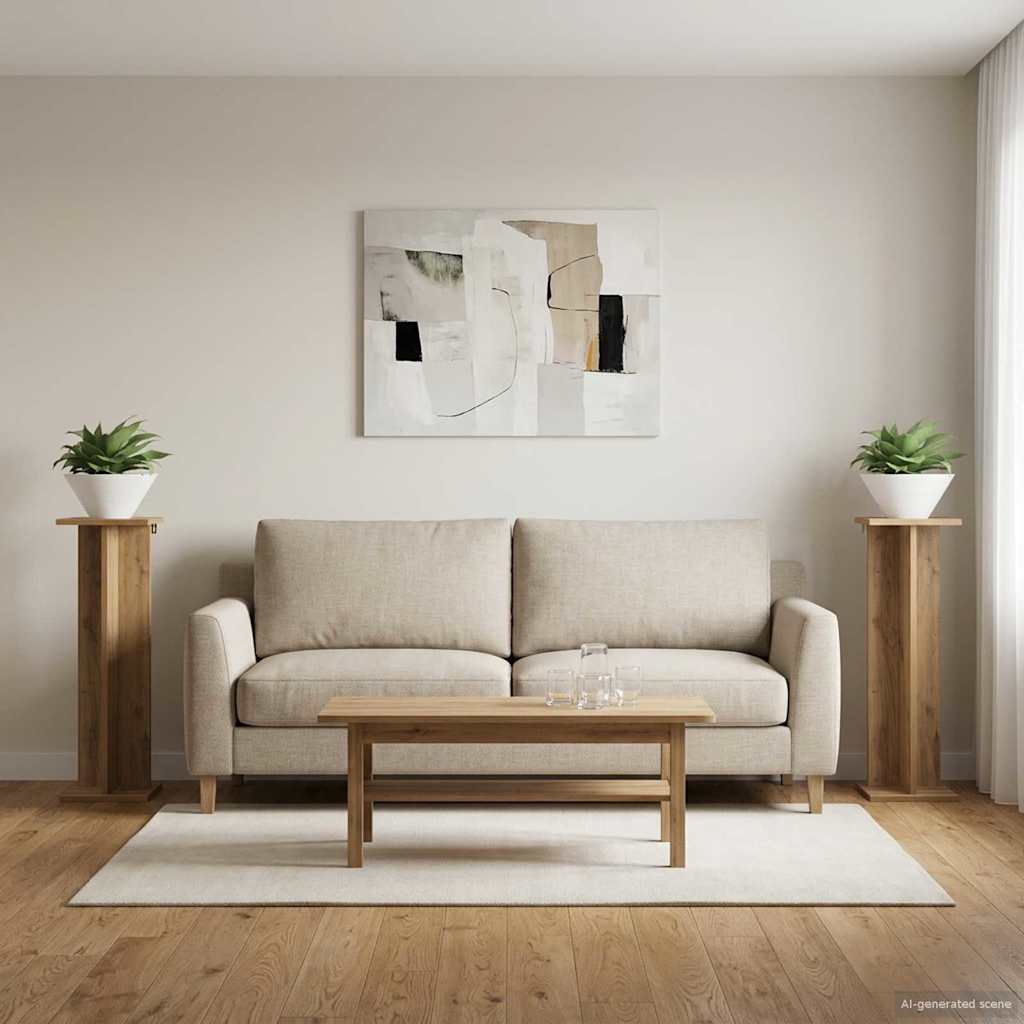 Supporto per piante 2 pcs Rovere Artigianale | homemem39
