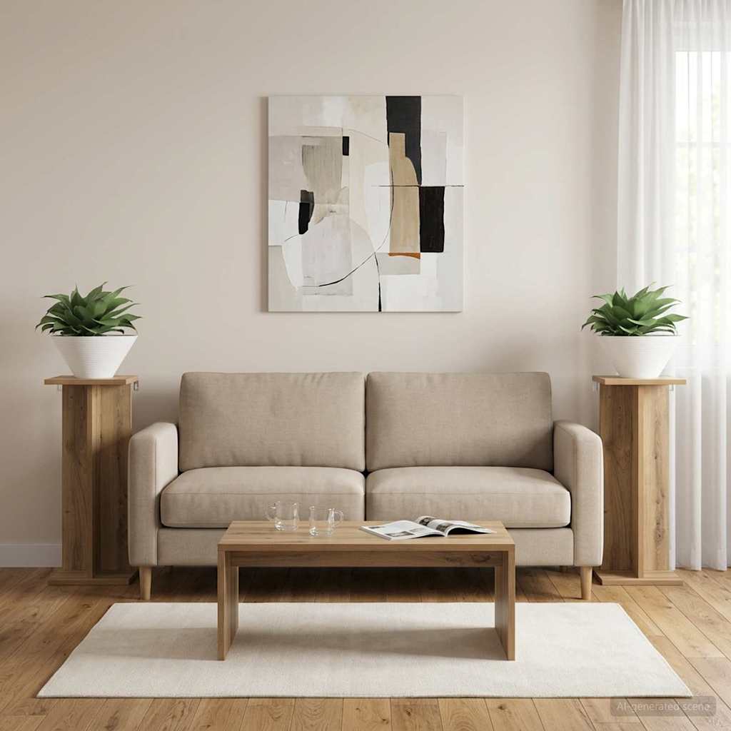 Supporto per piante 2 pcs Rovere Artigianale | homemem39