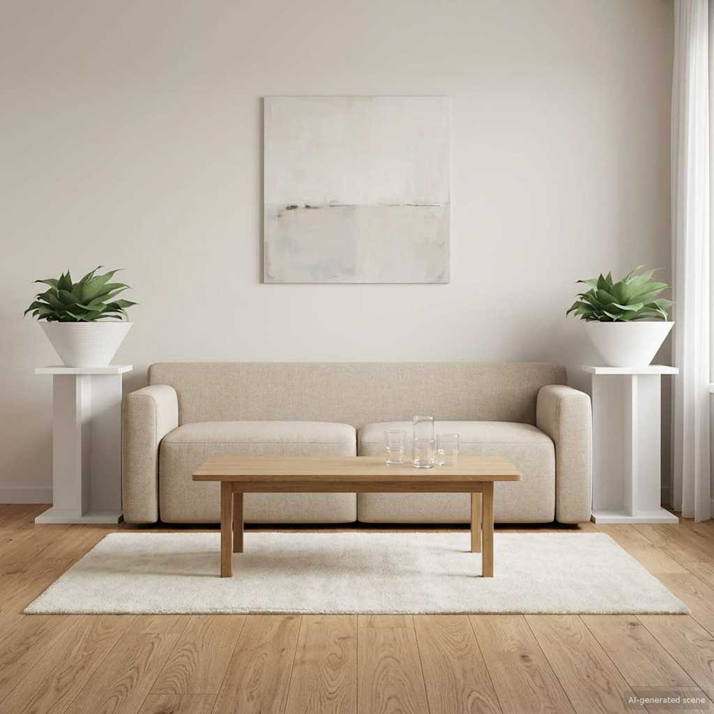 Supporto per piante 2 pcs Bianco 25 x 25,5 x 40,5 cm | homemem39