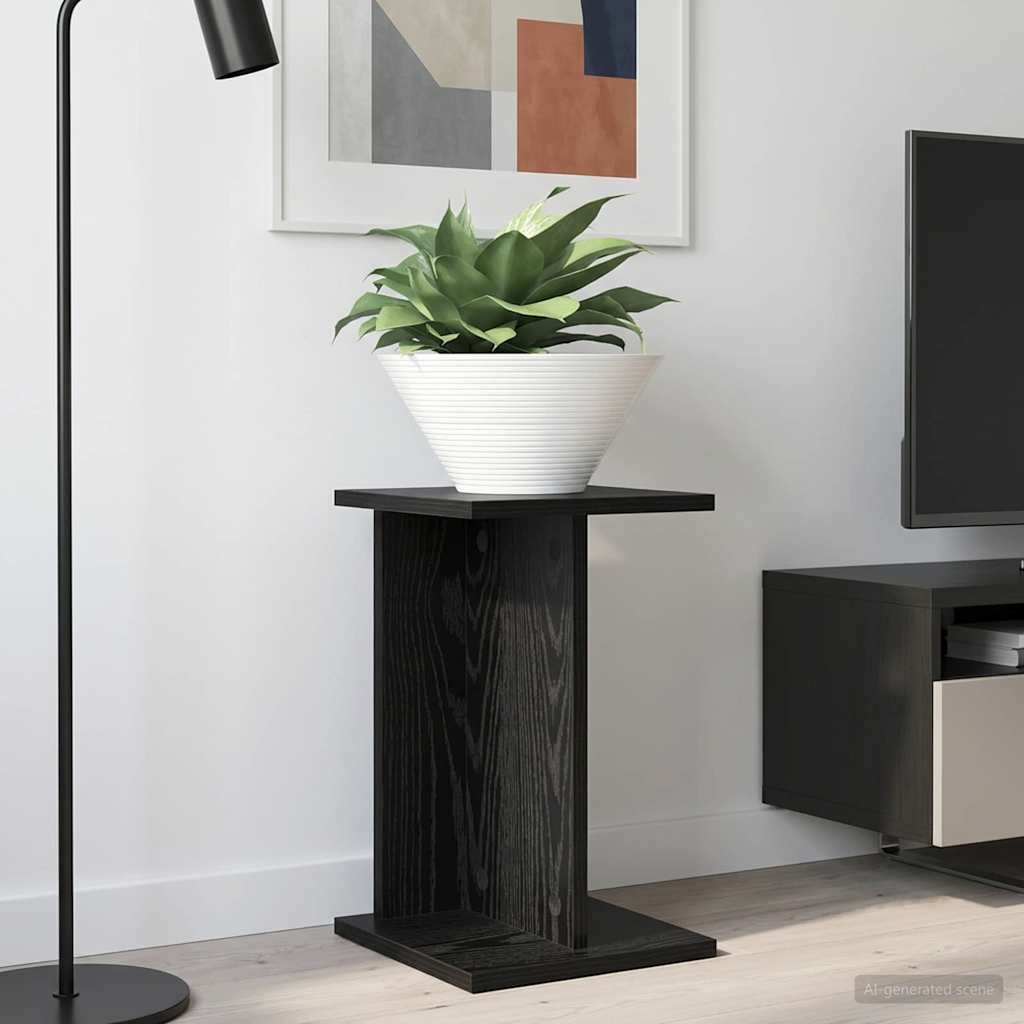 Supporto per piante Rovere Nero 25 x 25,5 x 40,5 cm | homemem39