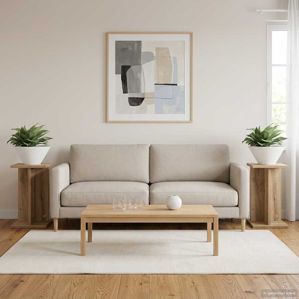 Supporto per piante 2 pcs Rovere Artigianale | homemem39