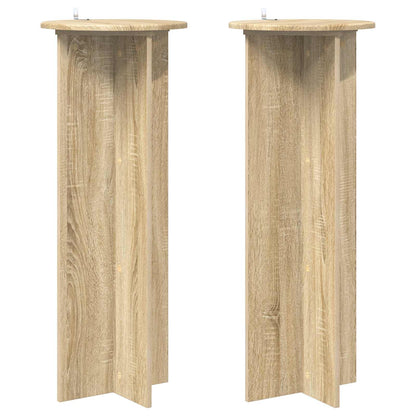 Supporto per piante 2 pcs Rovere Sonoma Ø40 x 100 cm | homemem39