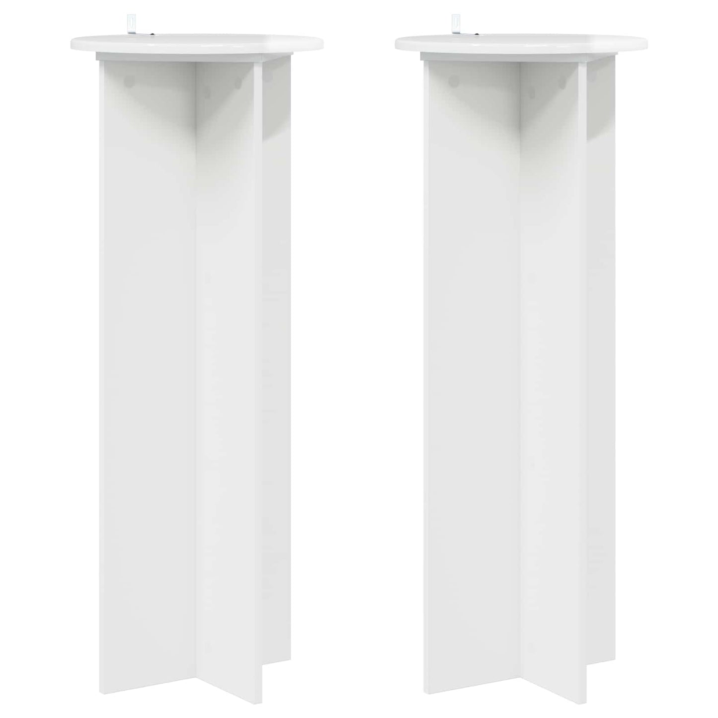 Supporto per piante 2 pcs Bianco Lucido Ø40 x 100 cm | homemem39