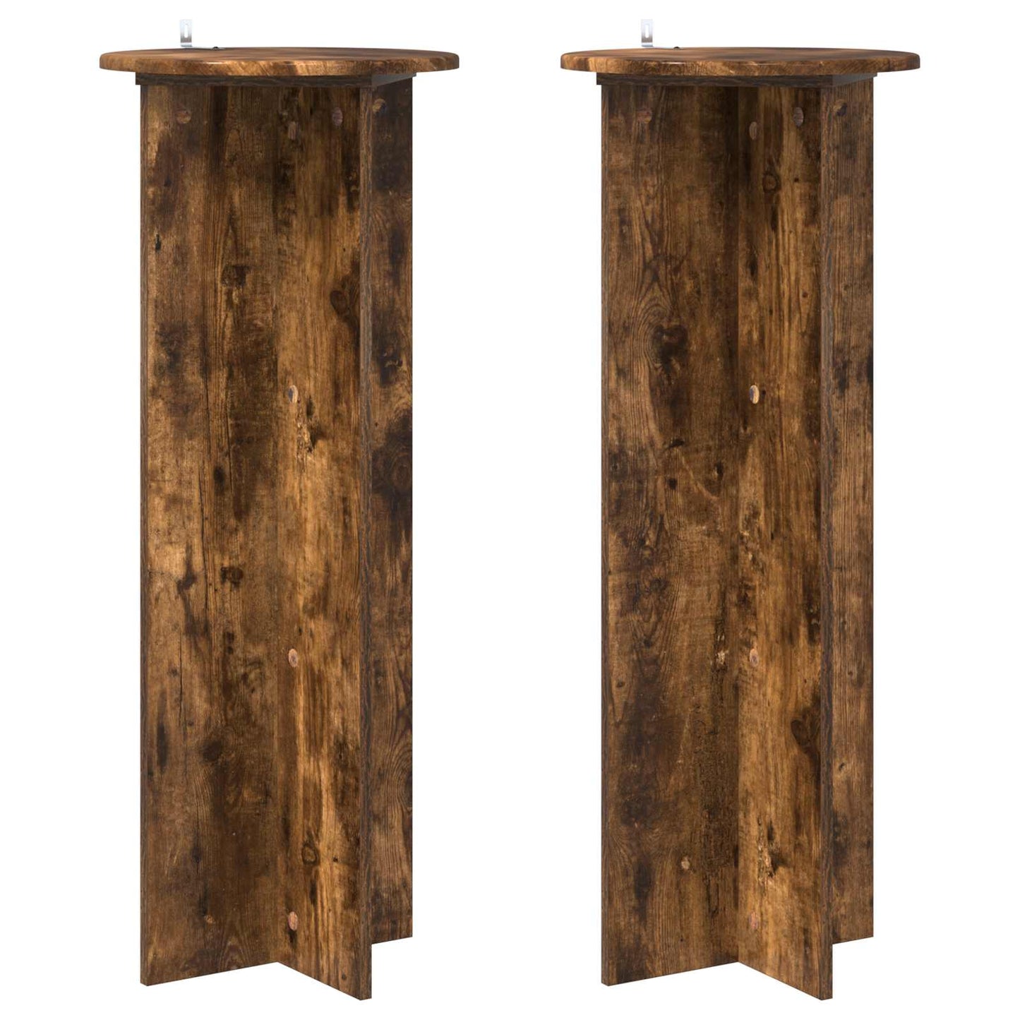 Supporto per piante 2 pcs Rovere Fumo Ø40 x 100 cm | homemem39