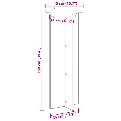 Supporto per piante 2 pcs Legno antico Ø40 x 100 cm | homemem39
