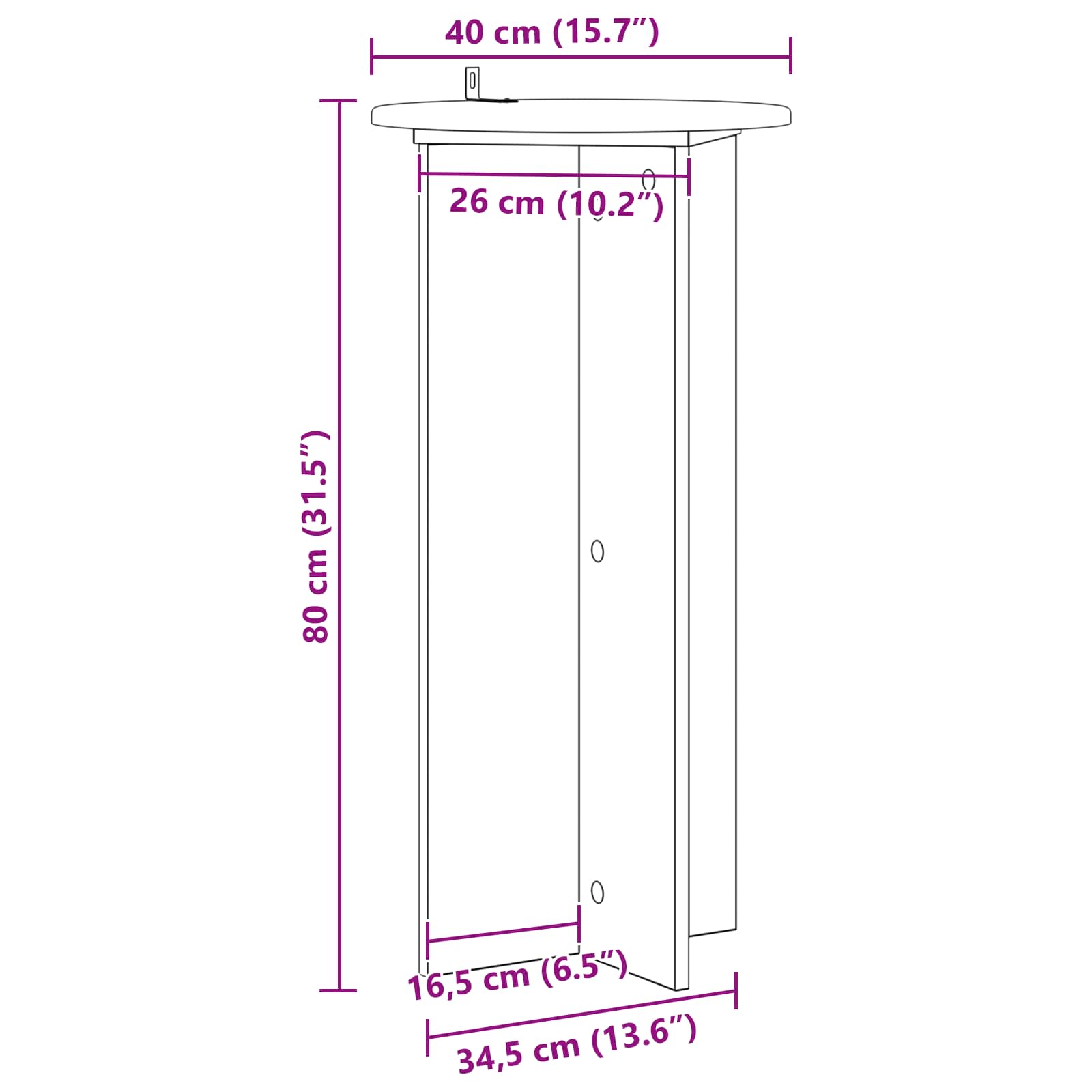 Supporto per piante 2 pcs Nero 40 x 40 x 80 cm | homemem39
