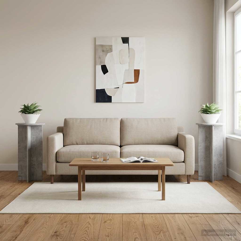 Supporto per piante 2 pcs Grigio Cemento 40 x 40 x 80 cm | homemem39