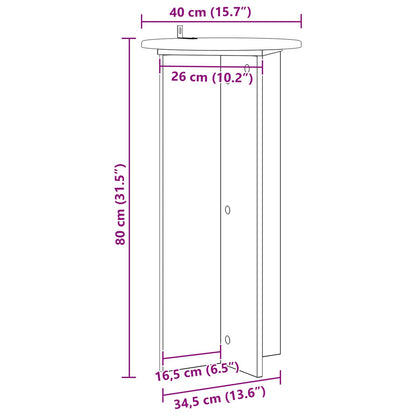 Supporto per piante 2 pcs Grigio Cemento 40 x 40 x 80 cm | homemem39