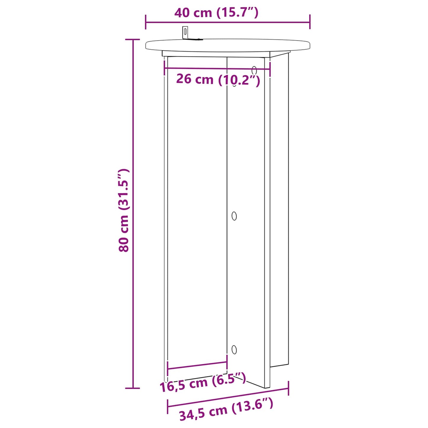 Supporto per piante 2 pcs Legno antico 40 x 40 x 80 cm | homemem39