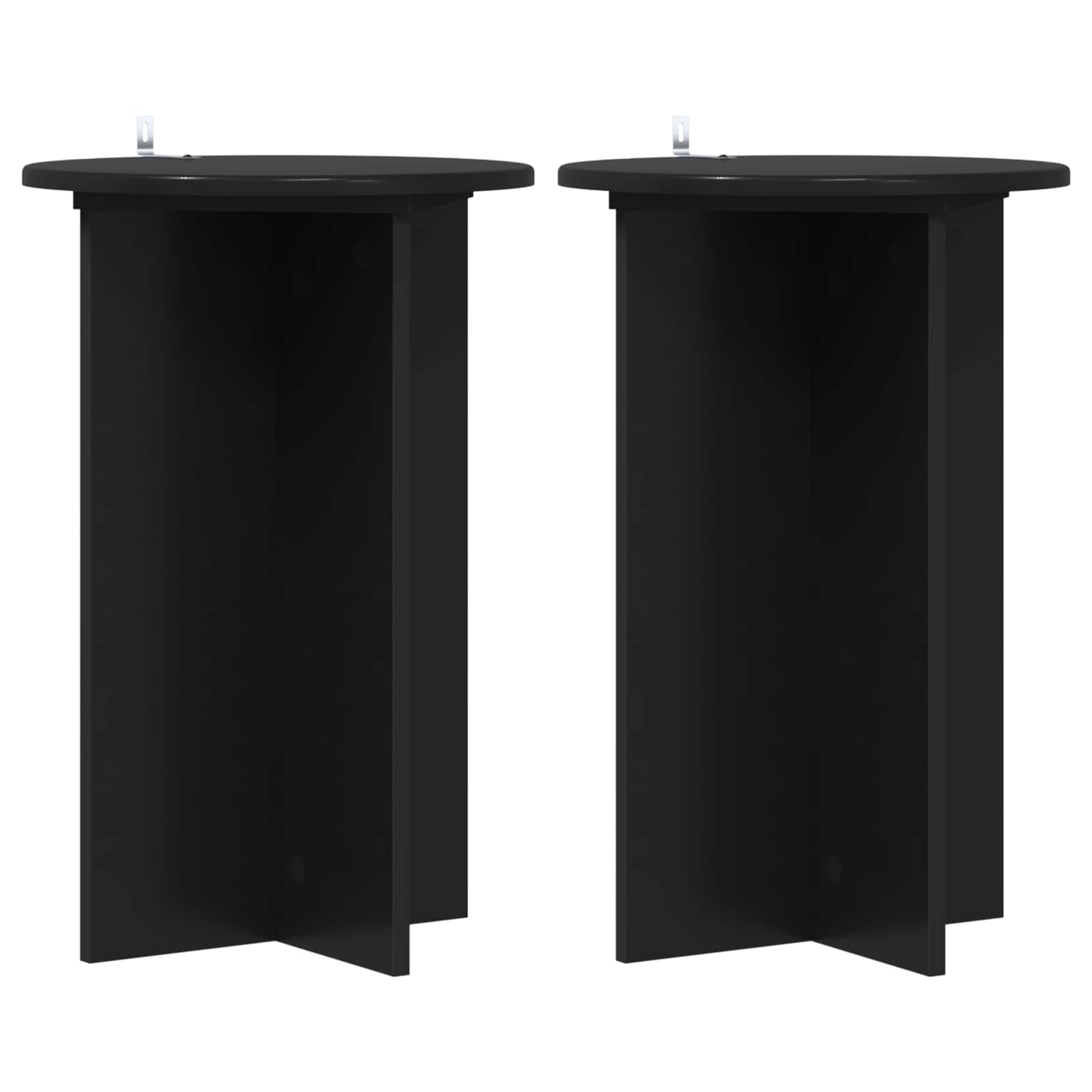 Supporto per piante 2 pcs Nero Ø40 x 60 cm Legno ingegnerizzato | homemem39