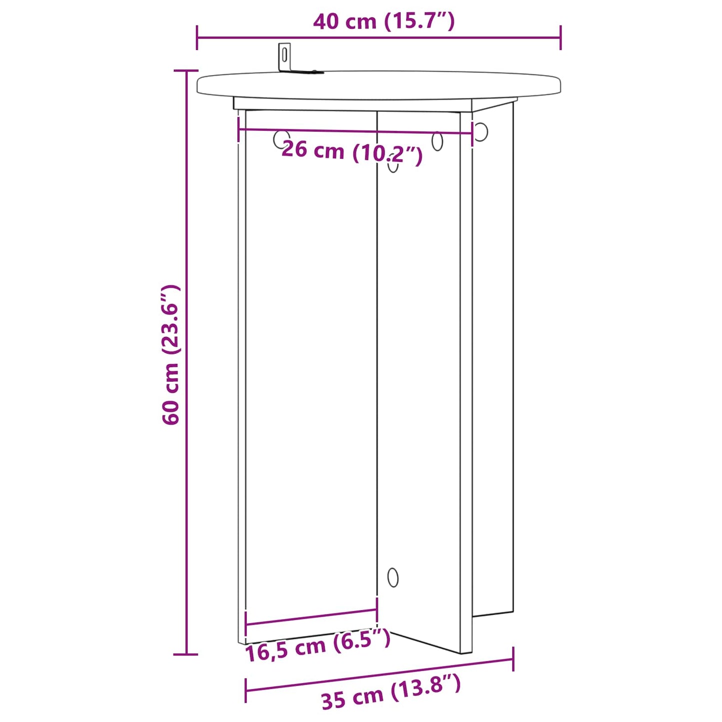 Supporto per piante 2 pcs Grigio Cemento Ø40 x 60 cm | homemem39