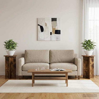 Supporto per piante 2 pcs Rovere Fumo Ø40 x 60 cm | homemem39