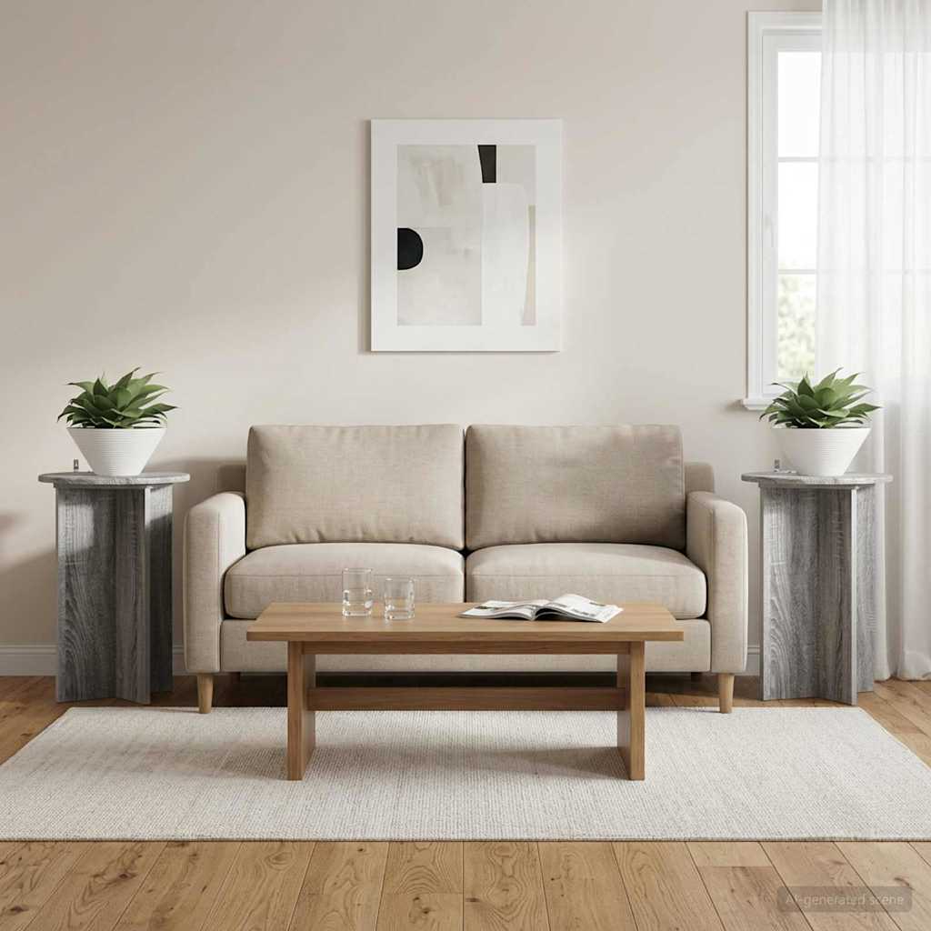 Supporto per piante 2 pcs Grigio Sonoma Ø40 x 60 cm | homemem39