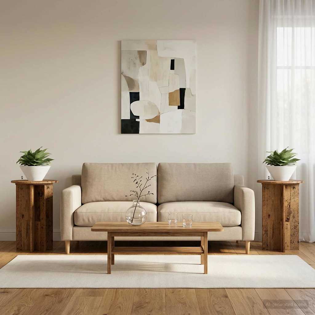 Supporto per piante 2 pcs Legno antico Ø40 x 60 cm | homemem39
