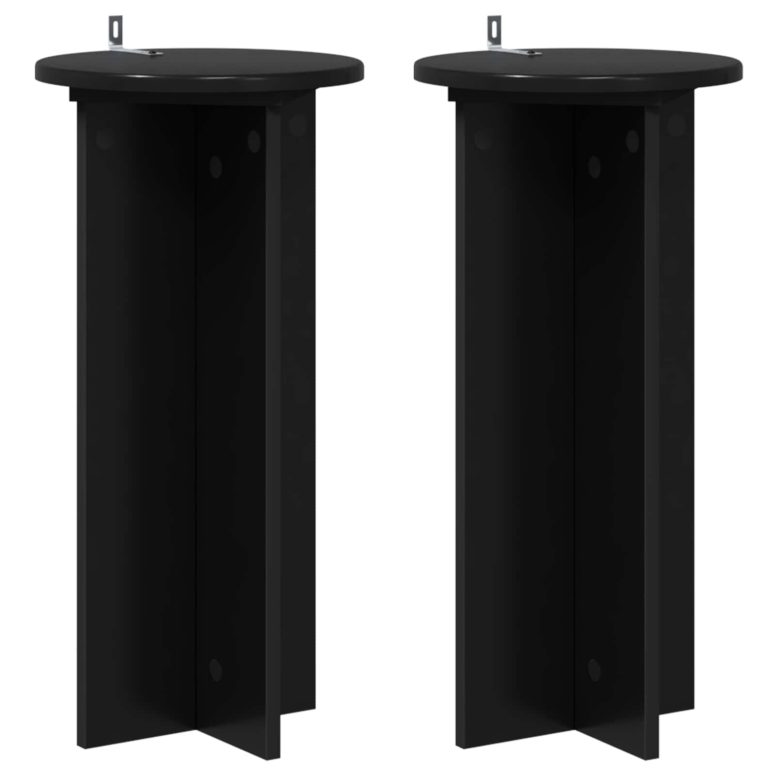 Supporto per piante 2 pcs Nero 29,5 x 29,5 x 60 cm | homemem39