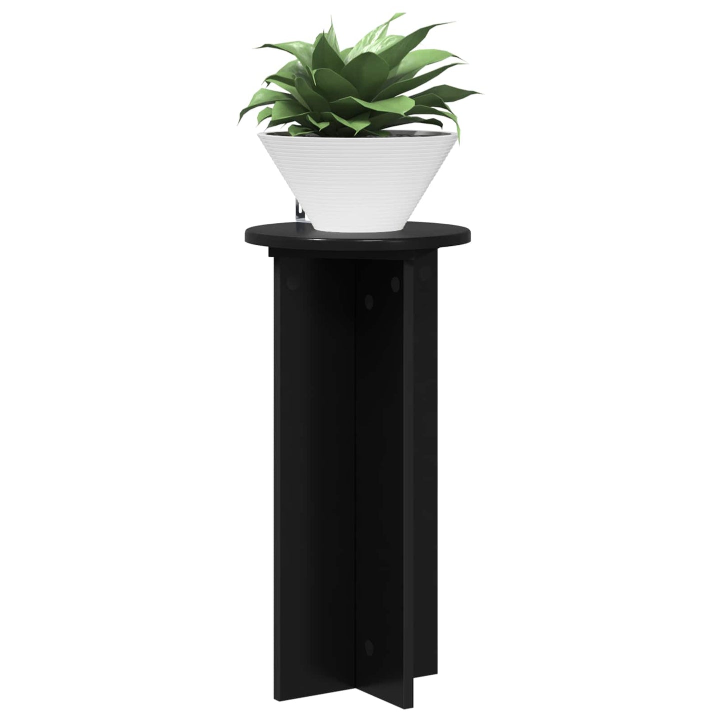 Supporto per piante 2 pcs Nero 29,5 x 29,5 x 60 cm | homemem39