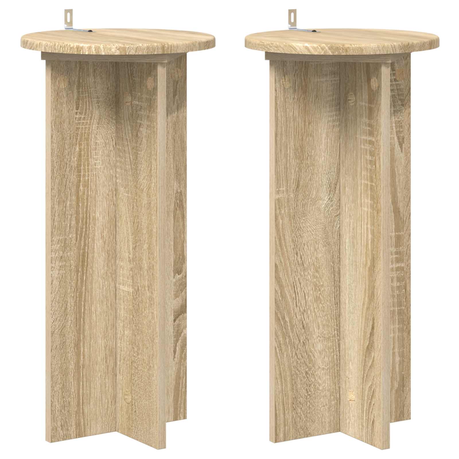 Supporto per piante 2 pcs Rovere Sonoma 29,5 x 29,5 x 60 cm | homemem39