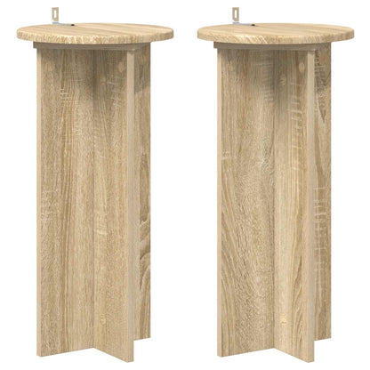Supporto per piante 2 pcs Rovere Sonoma 29,5 x 29,5 x 60 cm | homemem39