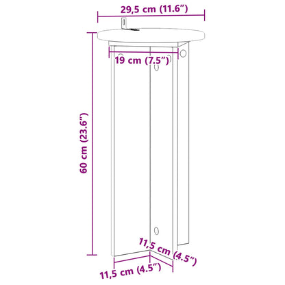 Supporto per piante 2 pcs Rovere Sonoma 29,5 x 29,5 x 60 cm | homemem39