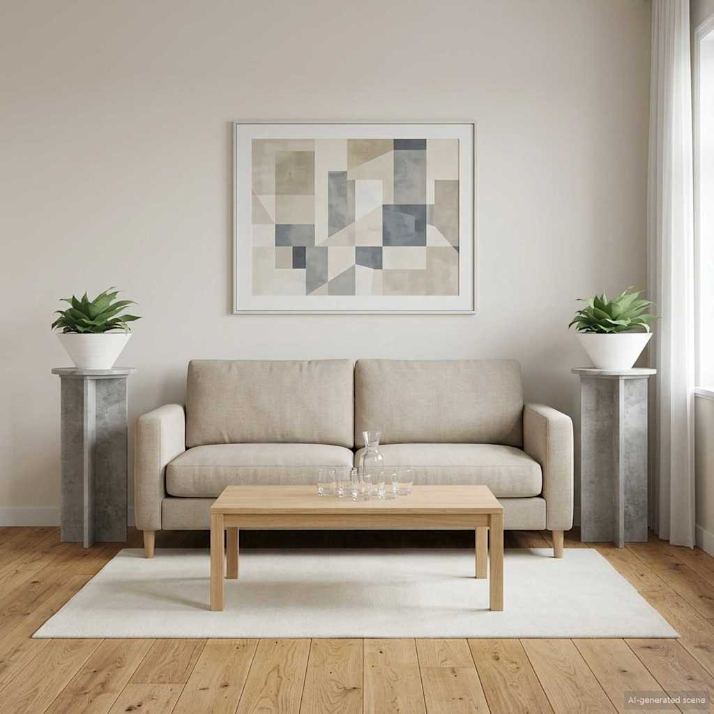 Supporto per piante 2 pcs Grigio Cemento 29,5 x 29,5 x 60 cm | homemem39