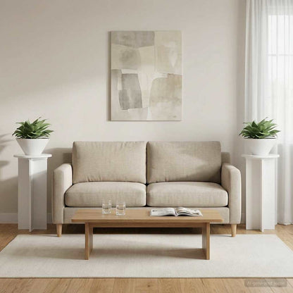 Supporto per piante 2 pcs Bianco Lucido 29,5 x 29,5 x 60 cm | homemem39