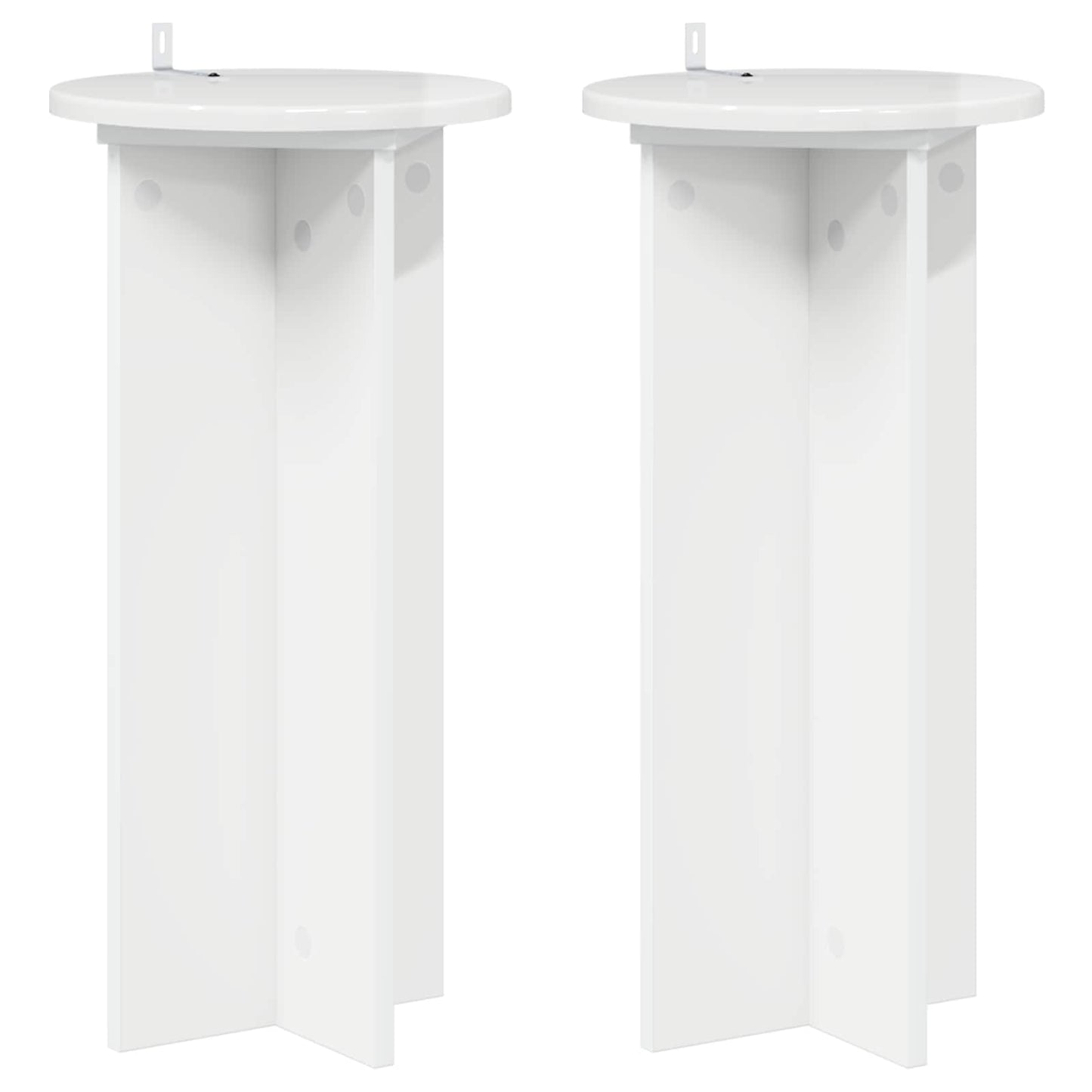 Supporto per piante 2 pcs Bianco Lucido 29,5 x 29,5 x 60 cm | homemem39