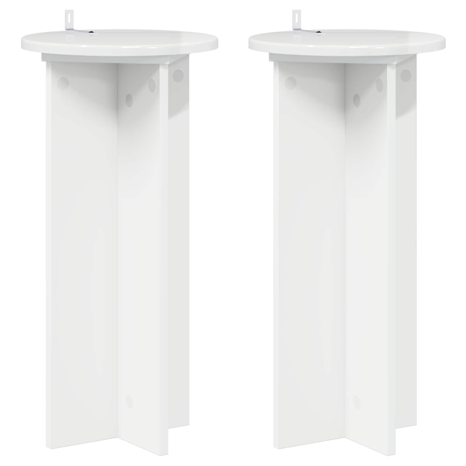 Supporto per piante 2 pcs Bianco Lucido 29,5 x 29,5 x 60 cm | homemem39