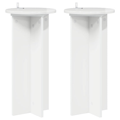 Supporto per piante 2 pcs Bianco Lucido 29,5 x 29,5 x 60 cm | homemem39