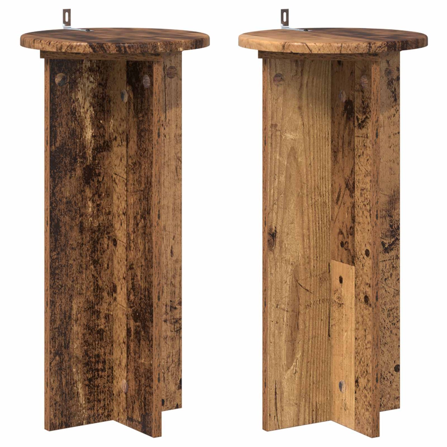 Supporto per piante 2 pcs Legno antico 29,5 x 29,5 x 60 cm | homemem39