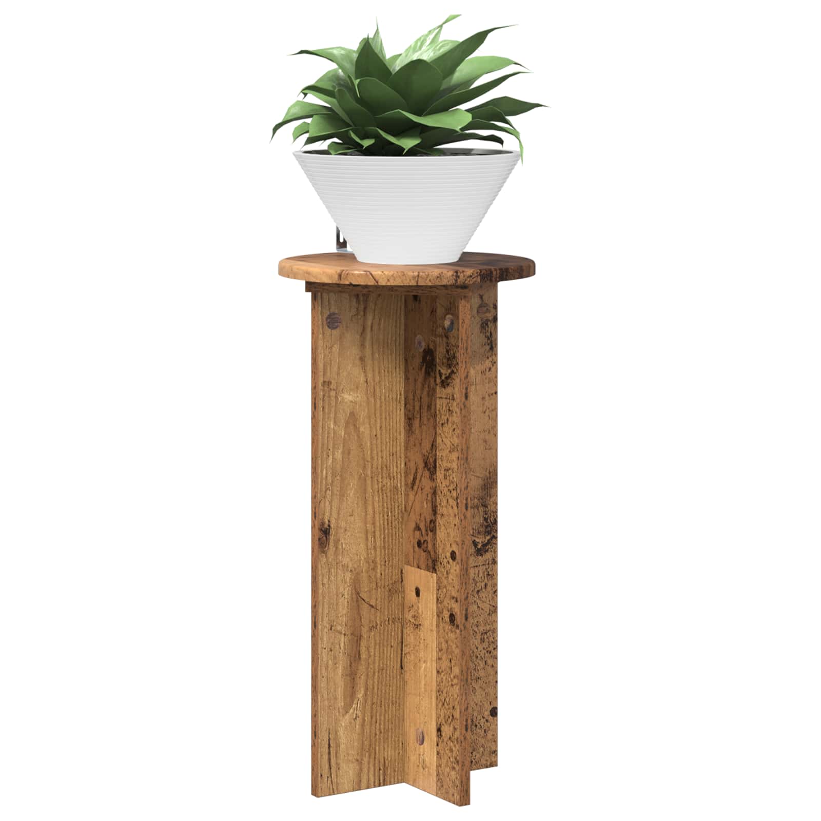 Supporto per piante 2 pcs Legno antico 29,5 x 29,5 x 60 cm | homemem39