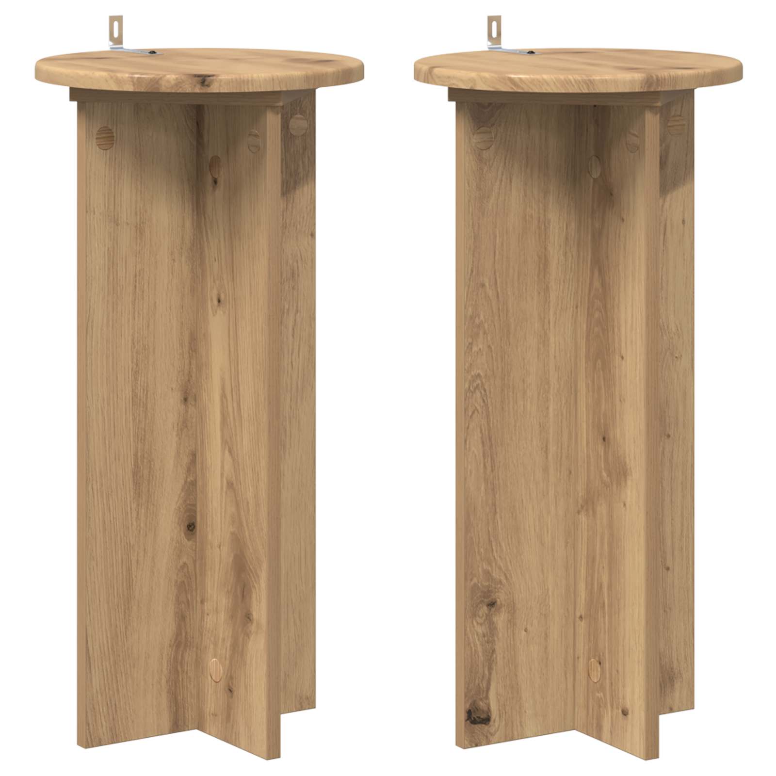 Supporto per piante 2 pcs Rovere Artigianale | homemem39