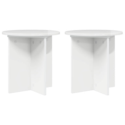 Supporto per piante 2 pcs Bianco Lucido 40 x 40 x 40 cm | homemem39
