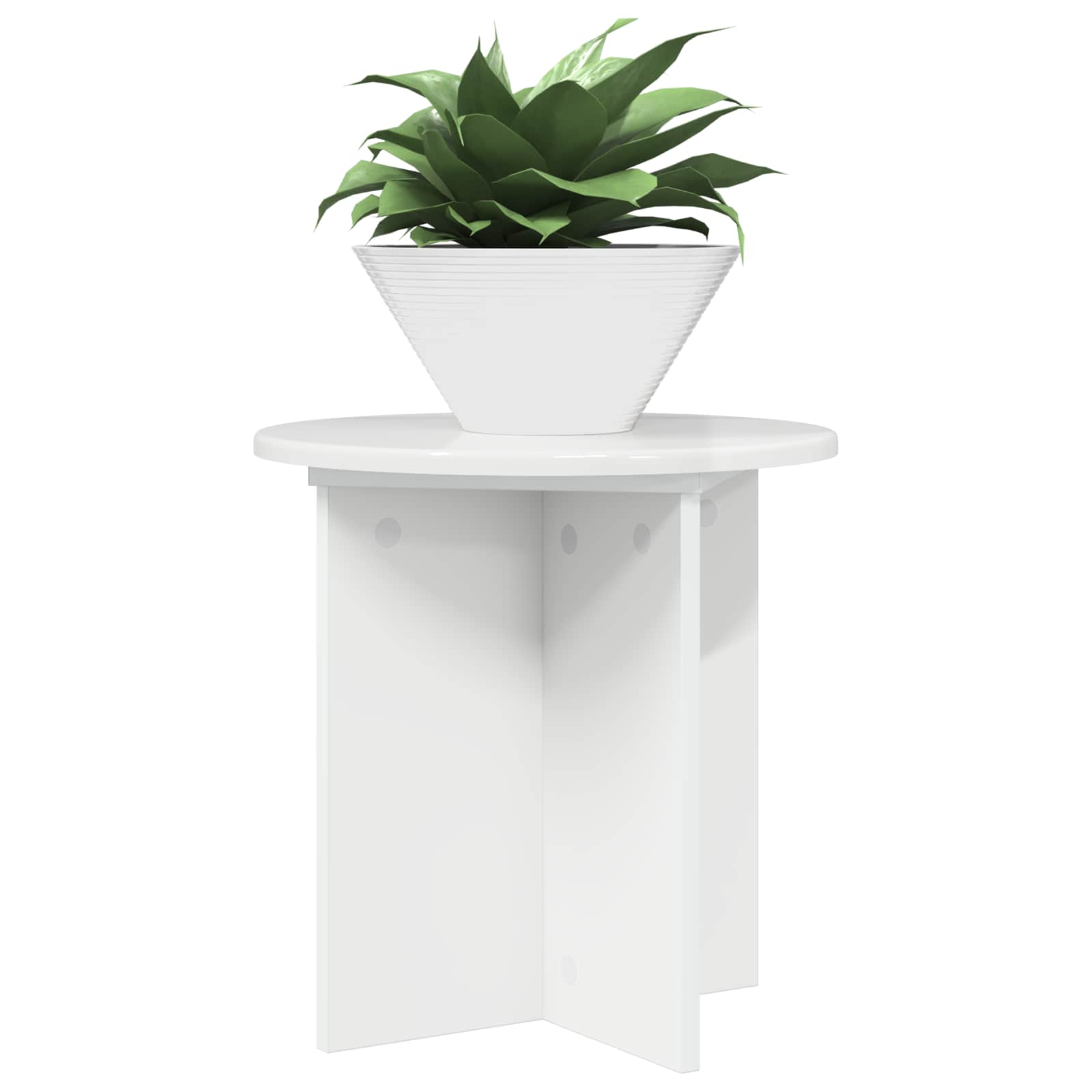 Supporto per piante 2 pcs Bianco Lucido 40 x 40 x 40 cm | homemem39