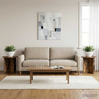 Supporto per piante 2 pcs Rovere Fumo 40 x 40 x 40 cm | homemem39