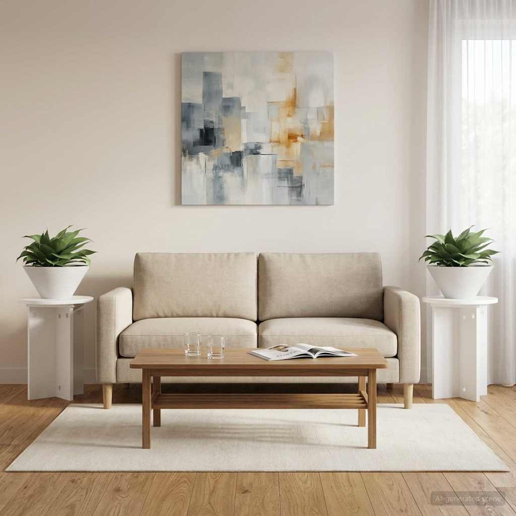 Supporto per piante 2 pcs Bianco Ø29,5 x 40 cm | homemem39
