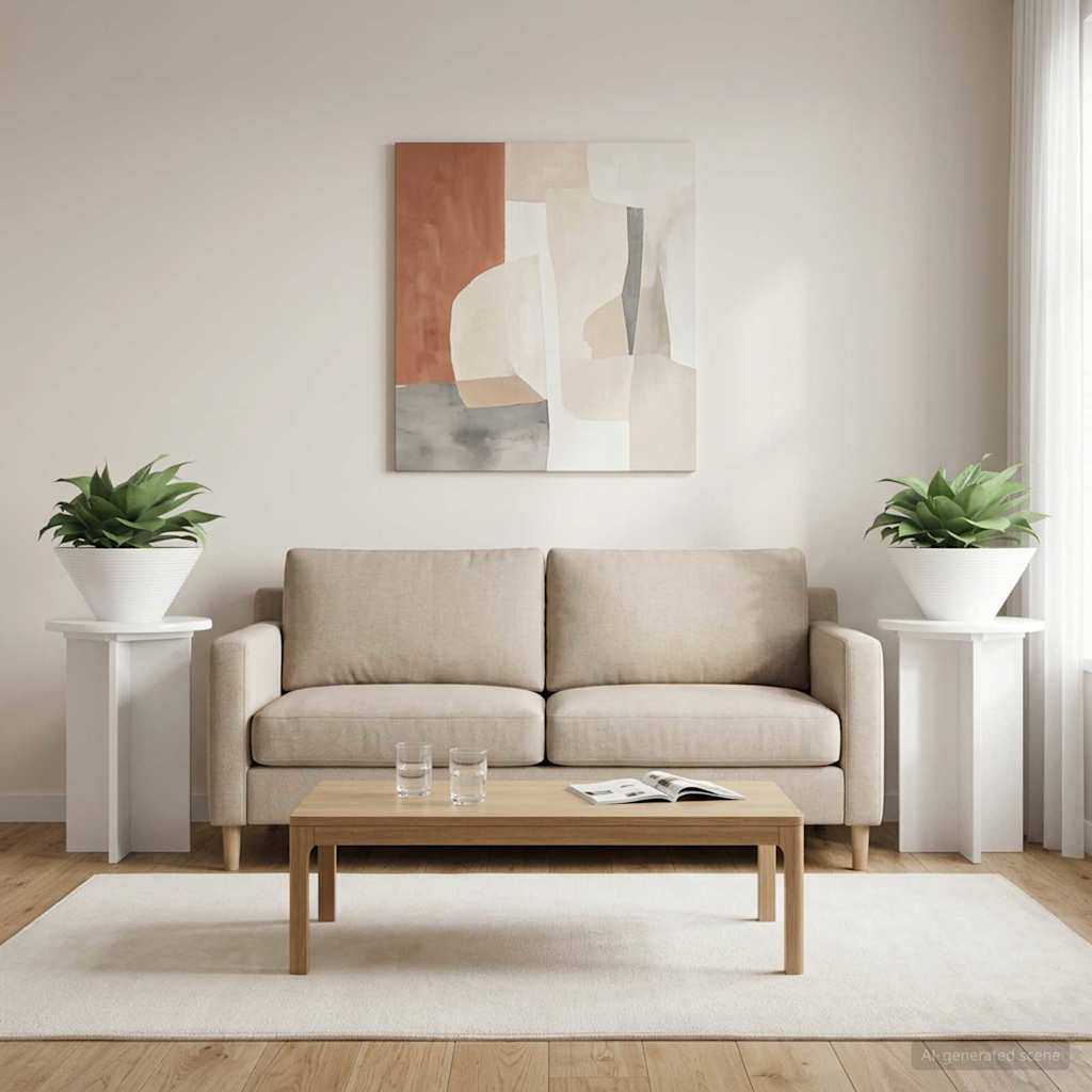 Supporto per piante 2 pcs Bianco Lucido Ø29,5 x 40 cm | homemem39