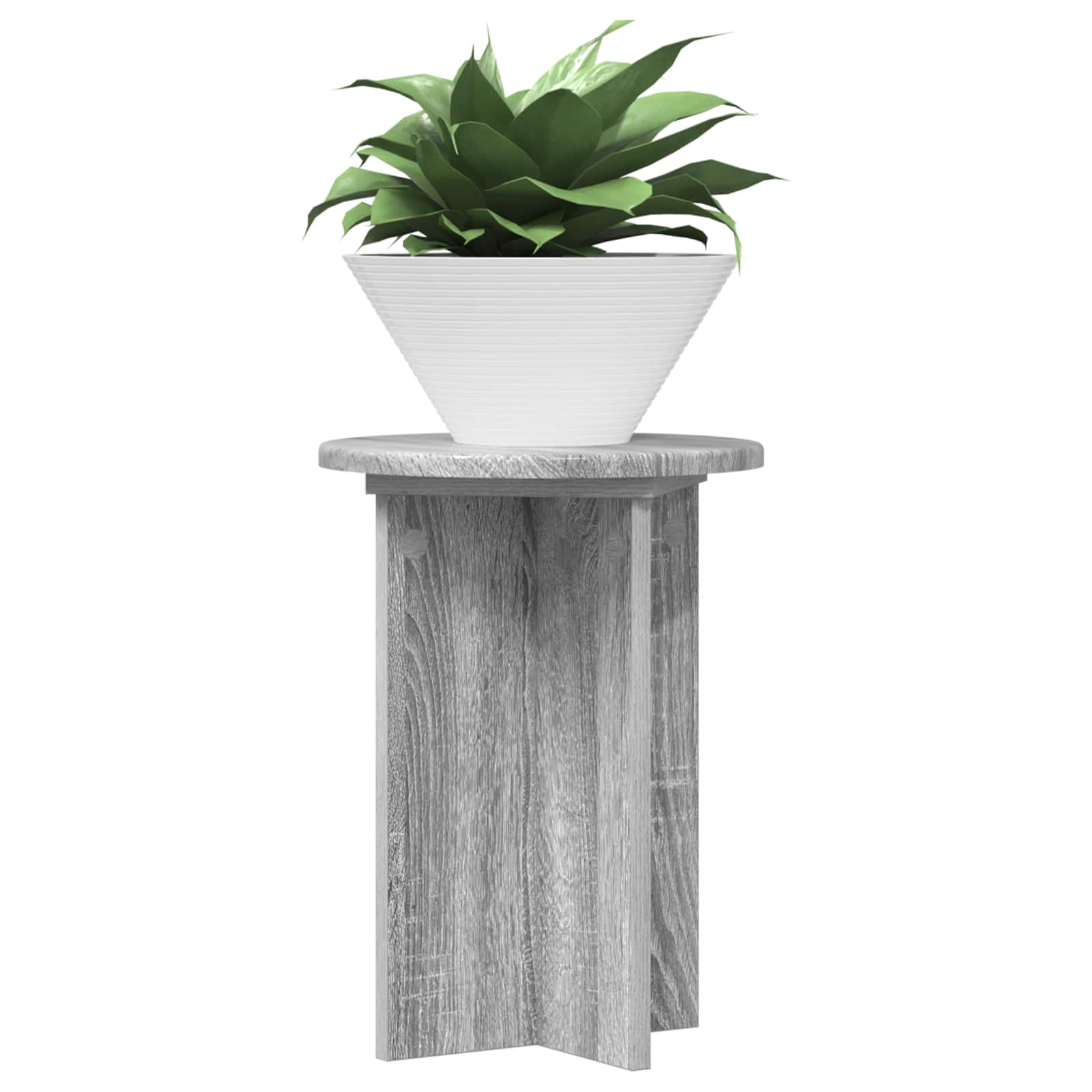 Supporto per piante 2 pcs Grigio Sonoma Ø29,5 x 40 cm | homemem39
